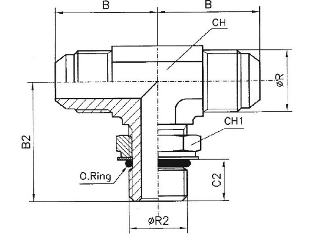 Linien Einschraub-T metrisch Typ: ST. 62
